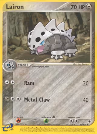 Lairon 36/109 Pokemon card