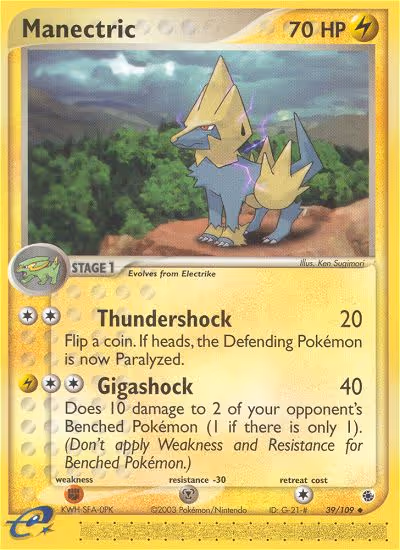 Manectric 39/109 Pokemon card