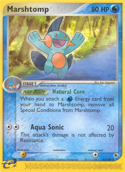 Marshtomp 41/109 Pokemon card