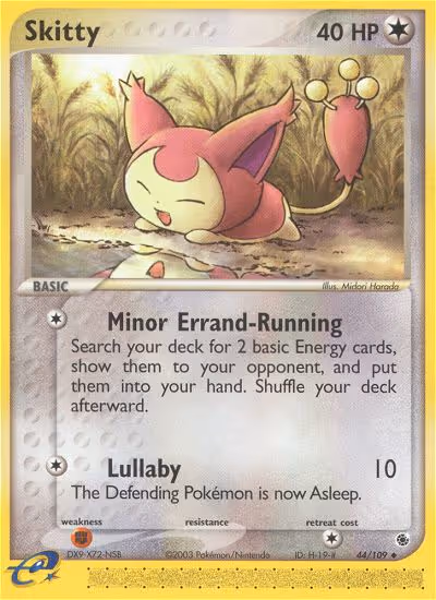 Skitty 44/109 Pokemon card