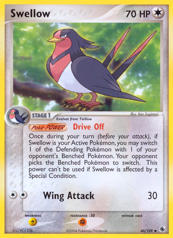 Swellow 46/109 Pokemon card