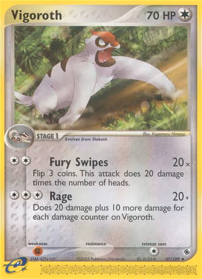 Vigoroth 47/109 Pokemon card