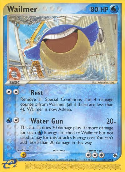 Wailmer 48/109 Pokemon card