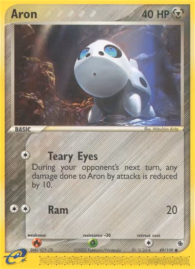 Aron 49/109 Pokemon card