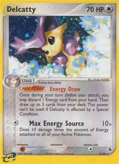 Delcatty 5/109 Pokemon card
