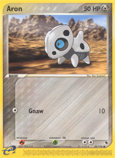 Aron 50/109 Pokemon card