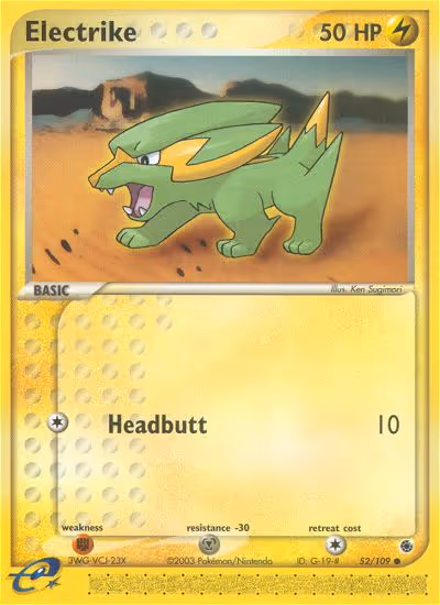 Electrike 52/109 Pokemon card