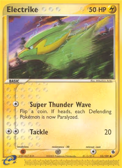 Electrike 53/109 Pokemon card