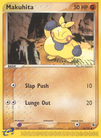 Makuhita 56/109 Pokemon card