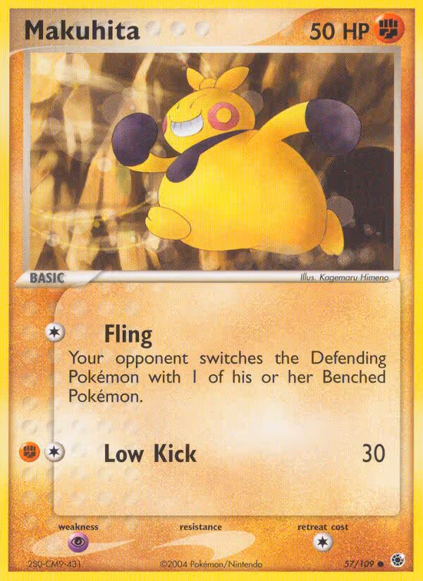 Makuhita 57/109 Pokemon card