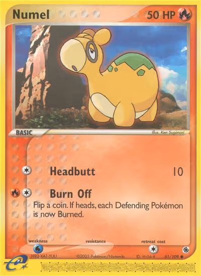 Numel 61/109 Pokemon card