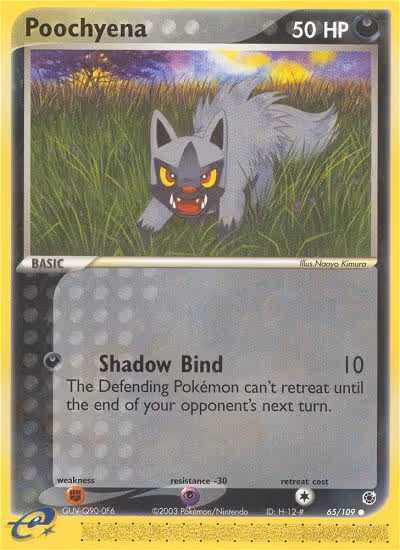 Poochyena 65/109 Pokemon card