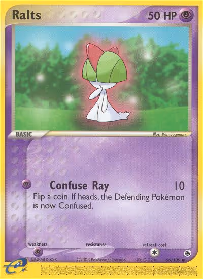 Ralts 66/109 Pokemon card