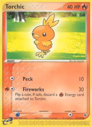Torchic 73/109 Pokemon card