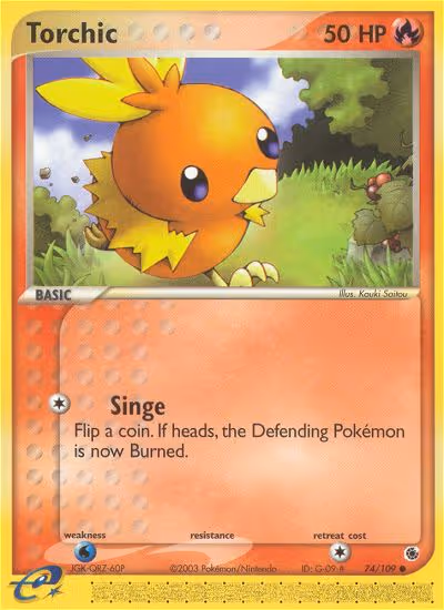 Torchic 74/109 Pokemon card