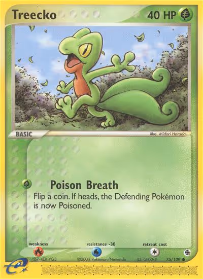 Treecko 75/109 Pokemon card