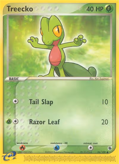Treecko 76/109 Pokemon card