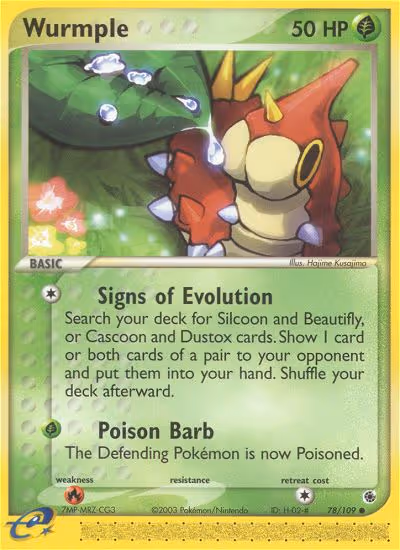 Wurmple 78/109 Pokemon card