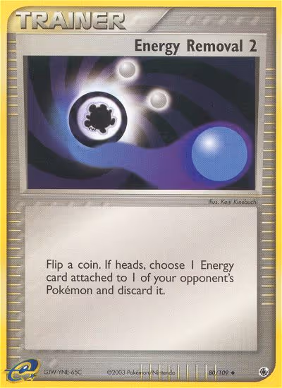 Energy Removal 2 80/109 Pokemon card
