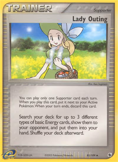Lady Outing 83/109 Pokemon card