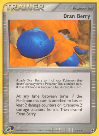 Oran Berry 85/109 Pokemon card