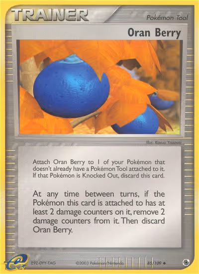 Oran Berry 85/109 Pokemon card