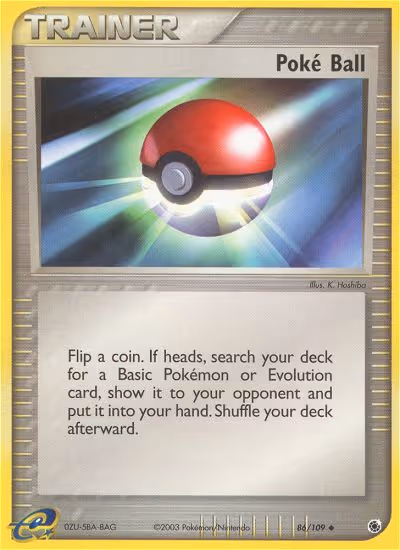 Poké Ball 86/109 Pokemon card