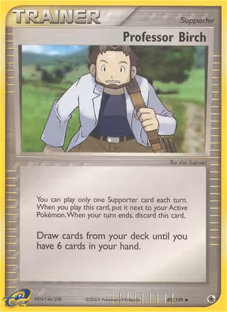 Professor Birch 89/109 Pokemon card