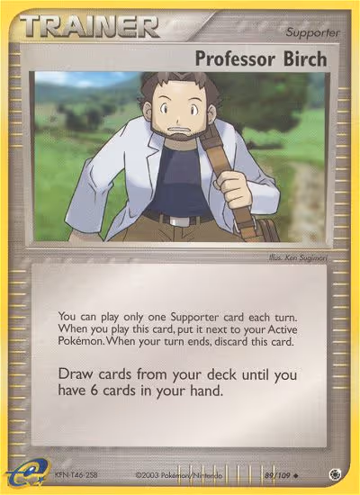 Professor Birch 89/109 Pokemon card
