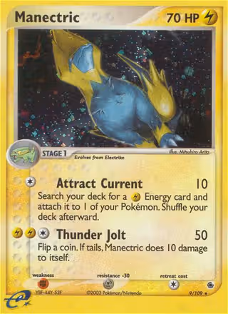 Manectric 9/109 Pokemon card