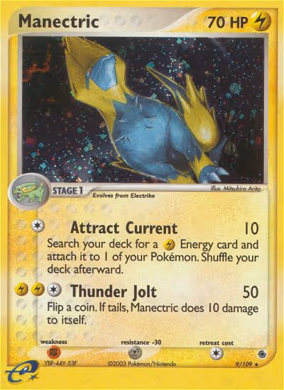 Manectric 9/109 Pokemon card