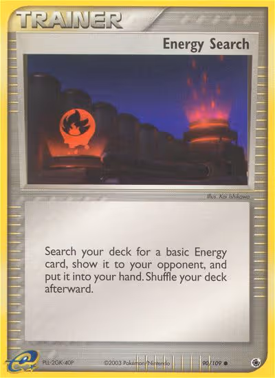 Energy Search 90/109 Pokemon card