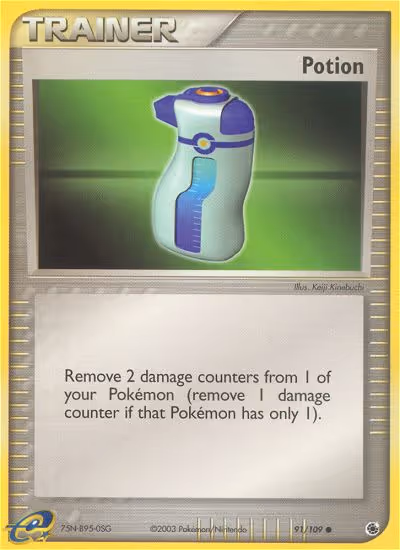 Potion 91/109 Pokemon card