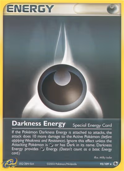 Darkness Energy 93/109 Pokemon card