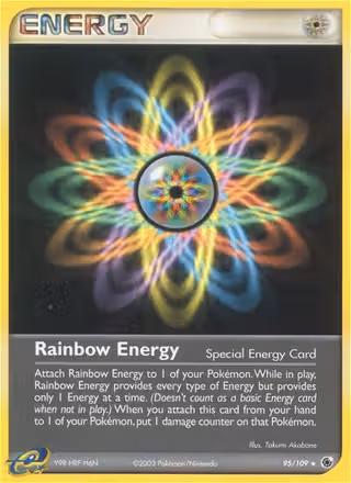 Rainbow Energy 95/109 Pokemon card