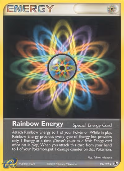 Rainbow Energy 95/109 Pokemon card