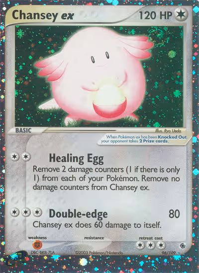 Chansey ex 96/109 Pokemon card