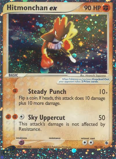Hitmonchan ex 98/109 Pokemon card