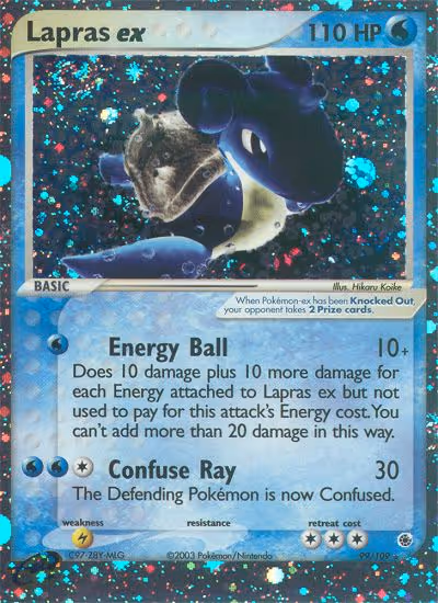 Lapras ex 99/109 Pokemon card