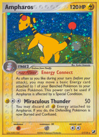Ampharos 1/115 Pokemon card