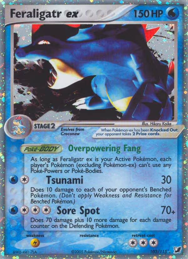 Feraligatr ex 103/115 Pokemon card