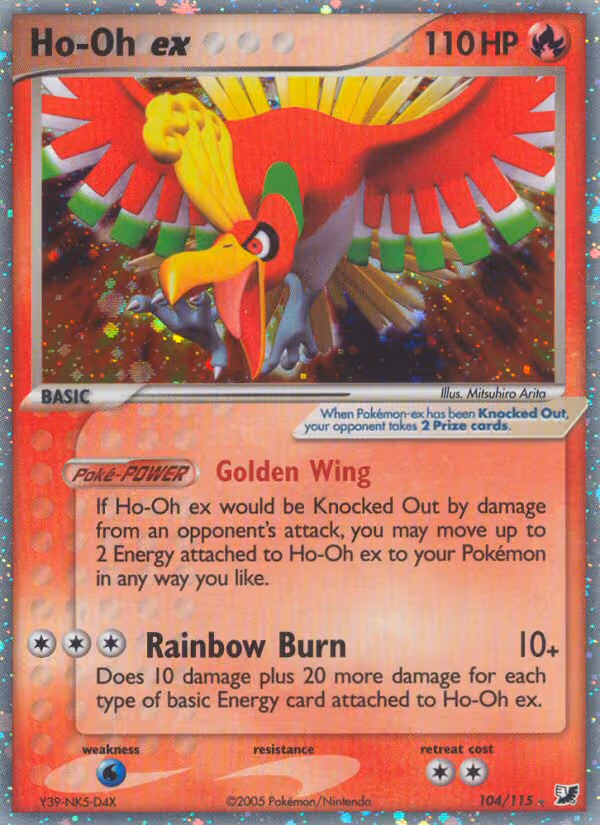 Ho-Oh ex 104/115 Pokemon card