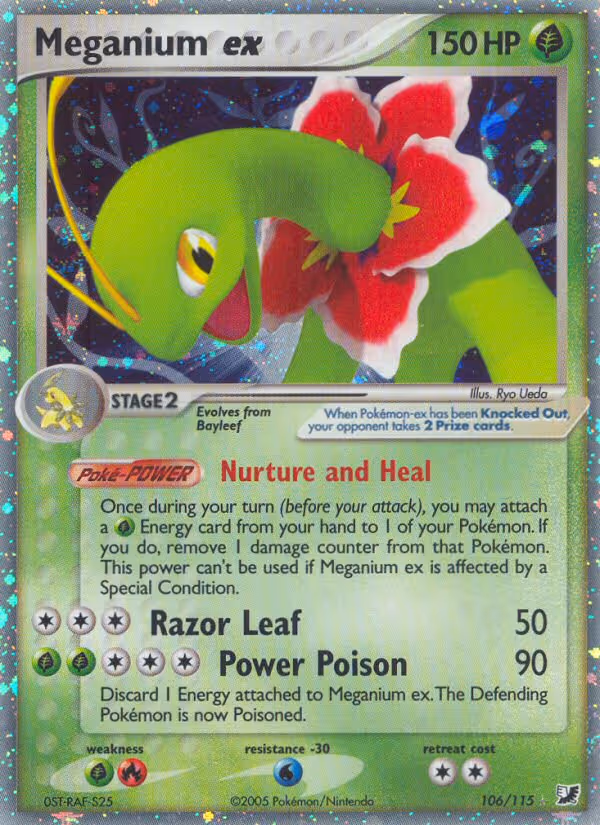 Meganium ex 106/115 Pokemon card