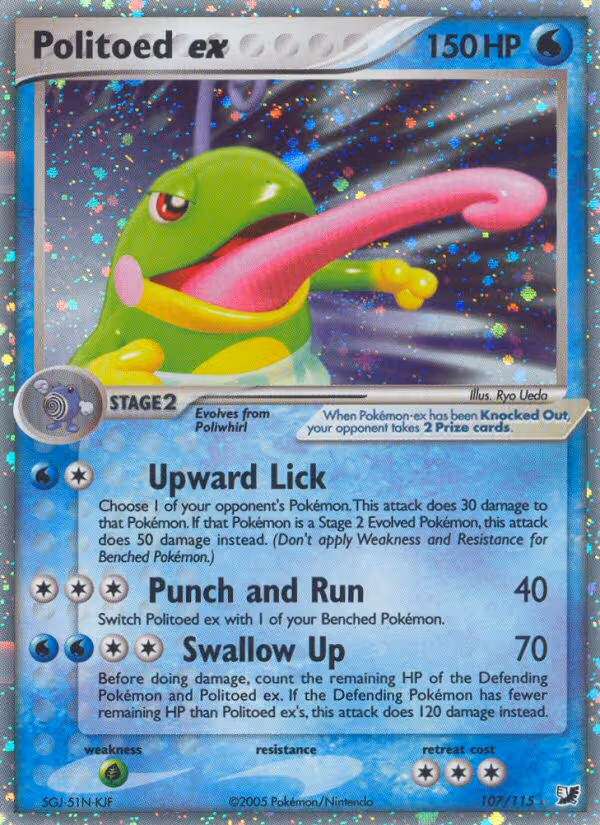 Politoed ex 107/115 Pokemon card