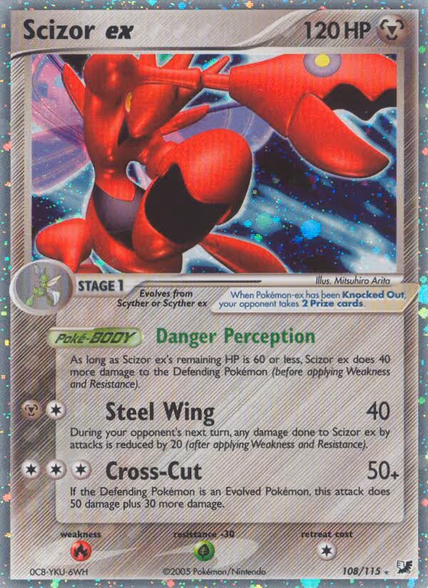 Scizor ex 108/115 Pokemon card