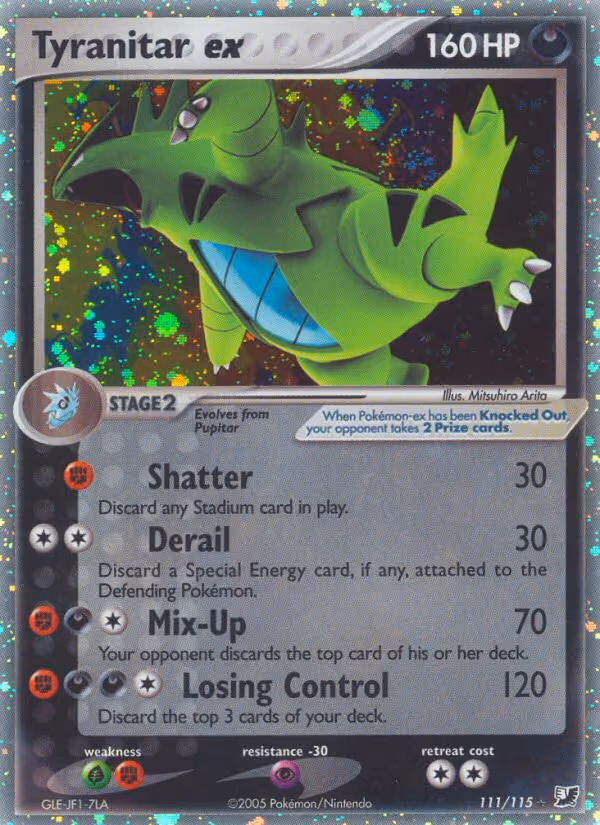 Tyranitar ex 111/115 Pokemon card