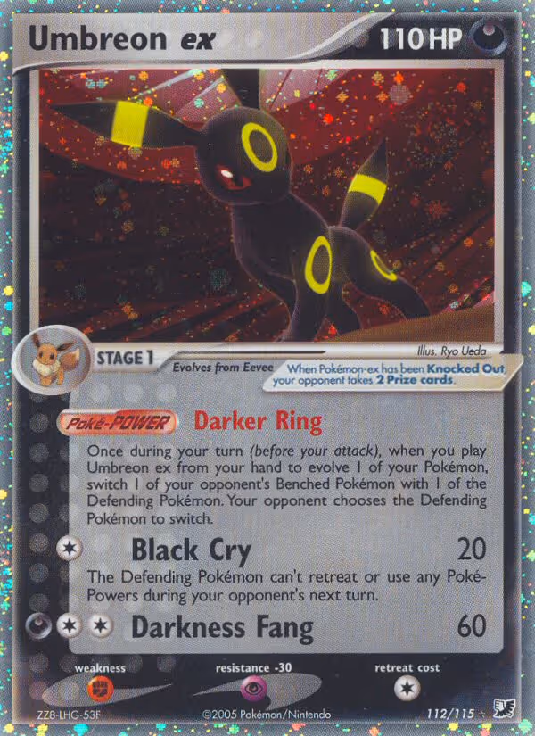Umbreon ex 112/115 Pokemon card