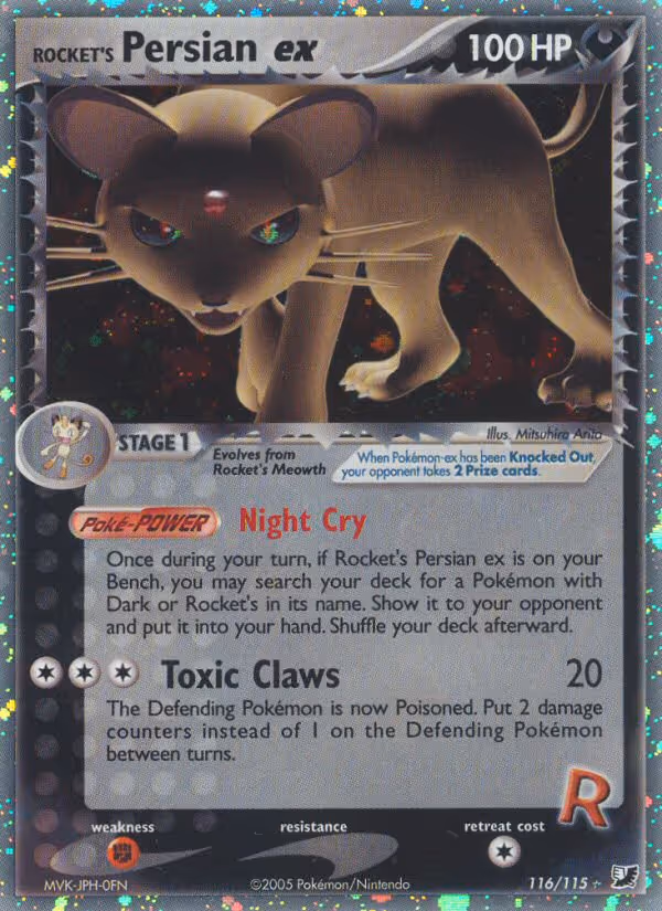 Rocket's Persian ex 116/115 Pokemon card