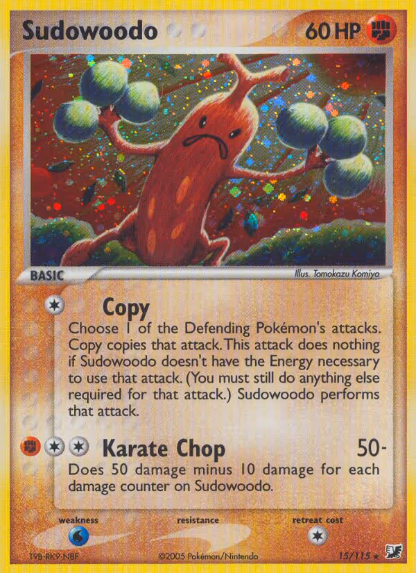 Sudowoodo 15/115 Pokemon card