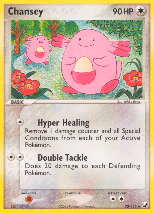 Chansey 20/115 Pokemon card